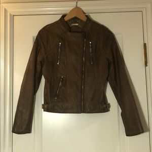 Faux leather jou jou jacket